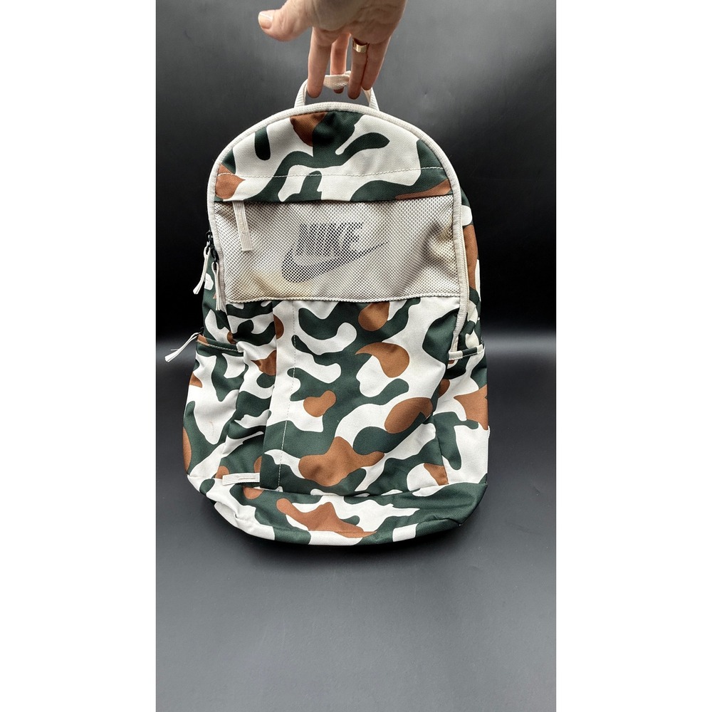 Nike Brasilia JDI Camo Backpack Green Brown White BA5559-101 Camouflage Bag